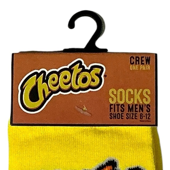 Socks Cheetos Flaming Hot Novelty Mid Calf Shoe Size Women 7-13 Unisex Men 6-12 - Picture 7 of 16